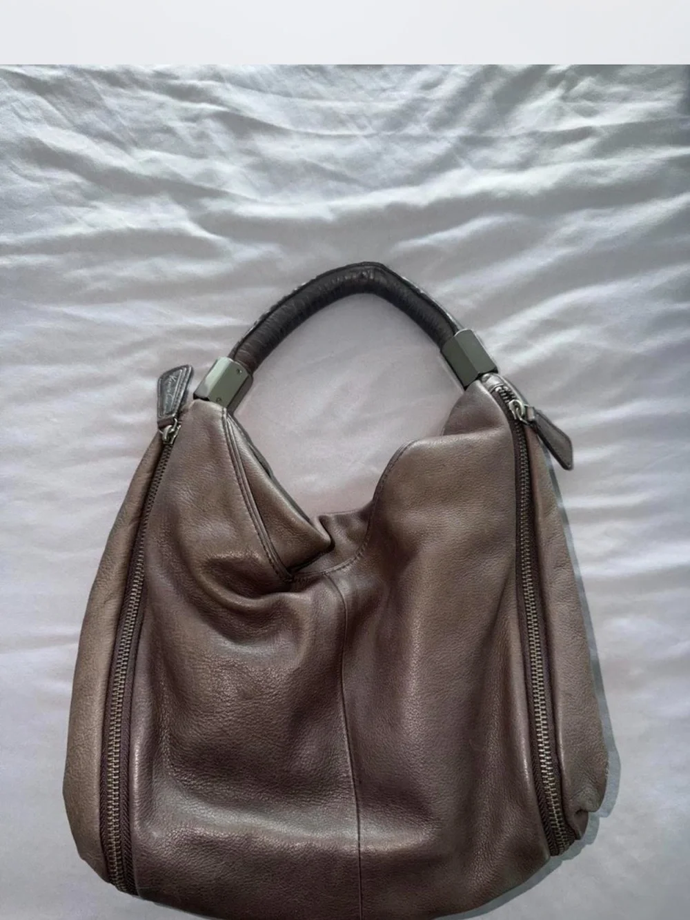 Vintage Y2K Kenneth Cole New York slouchy brown leather hobo bag